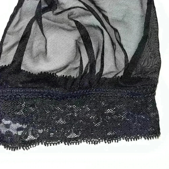 COSABELLA Black Mesh lace trim Bralette sz large - Picture 5 of 5